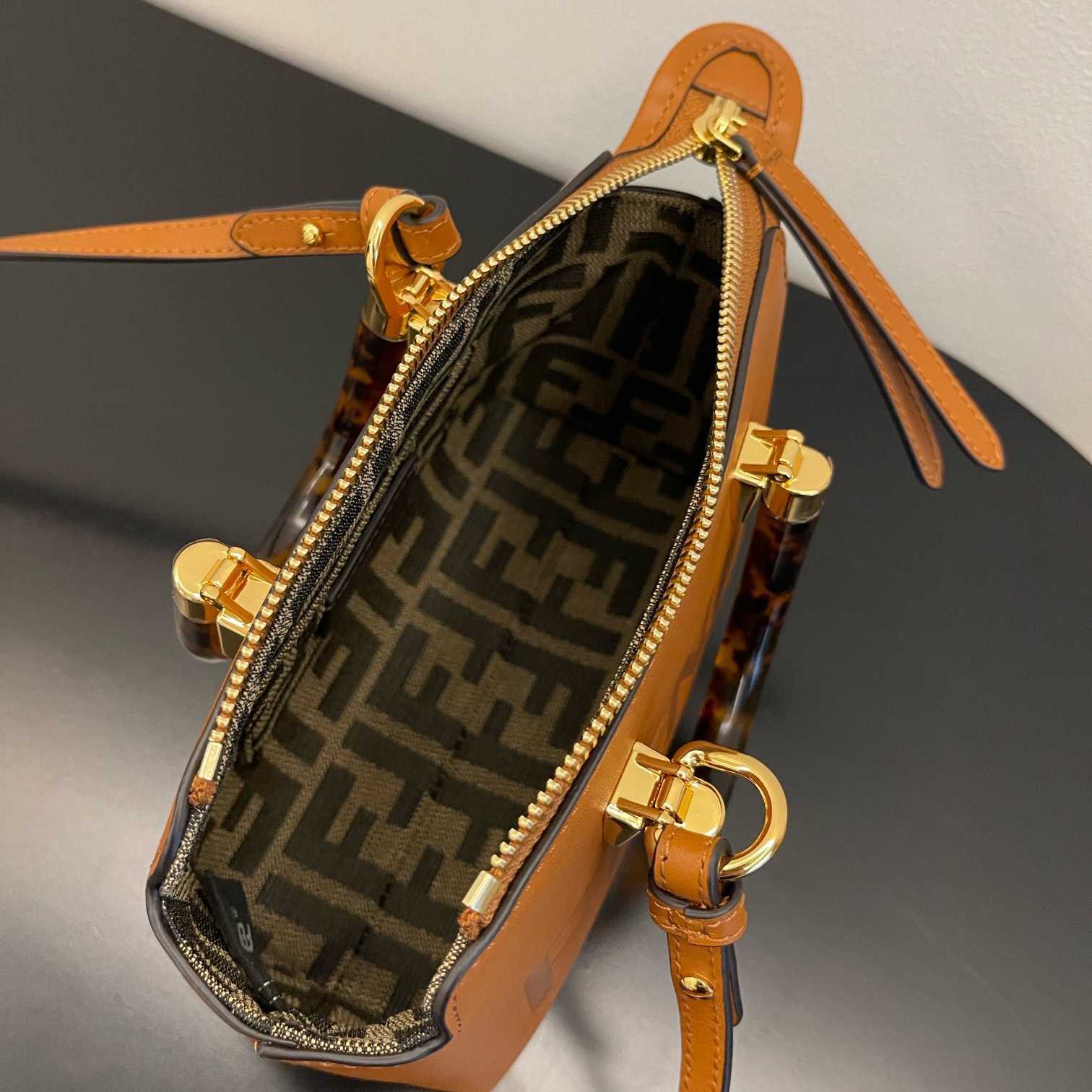 Fendi By The Way Mini Small Brown Leather Boston Bag  - 