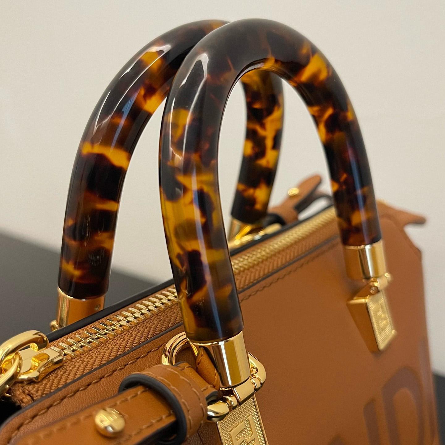 Fendi By The Way Mini Small Brown Leather Boston Bag  - 