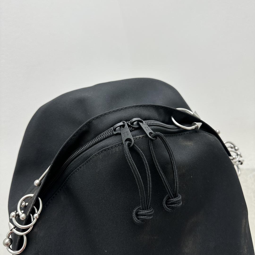 Balenciaga Explorer Backpack With Piercings In Black - 