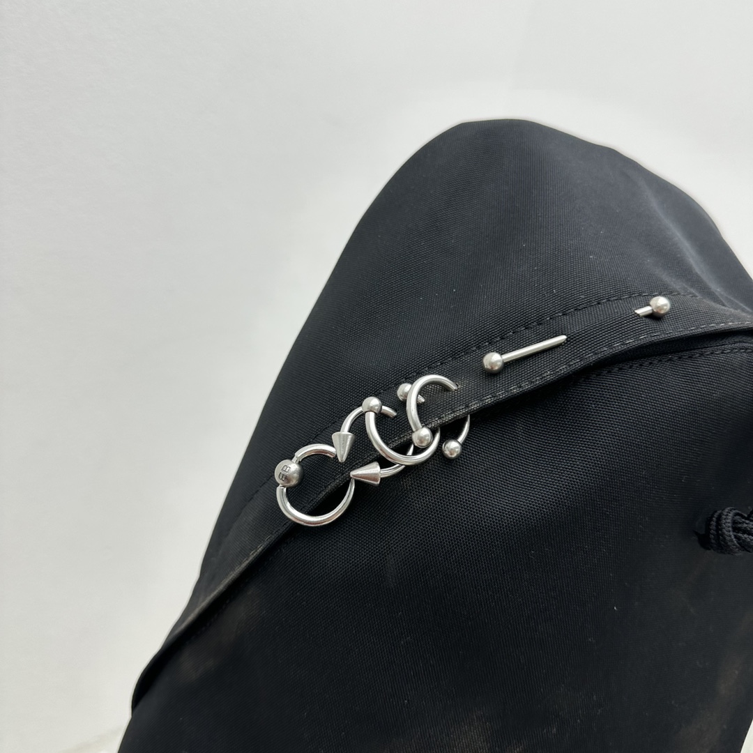 Balenciaga Explorer Backpack With Piercings In Black - 