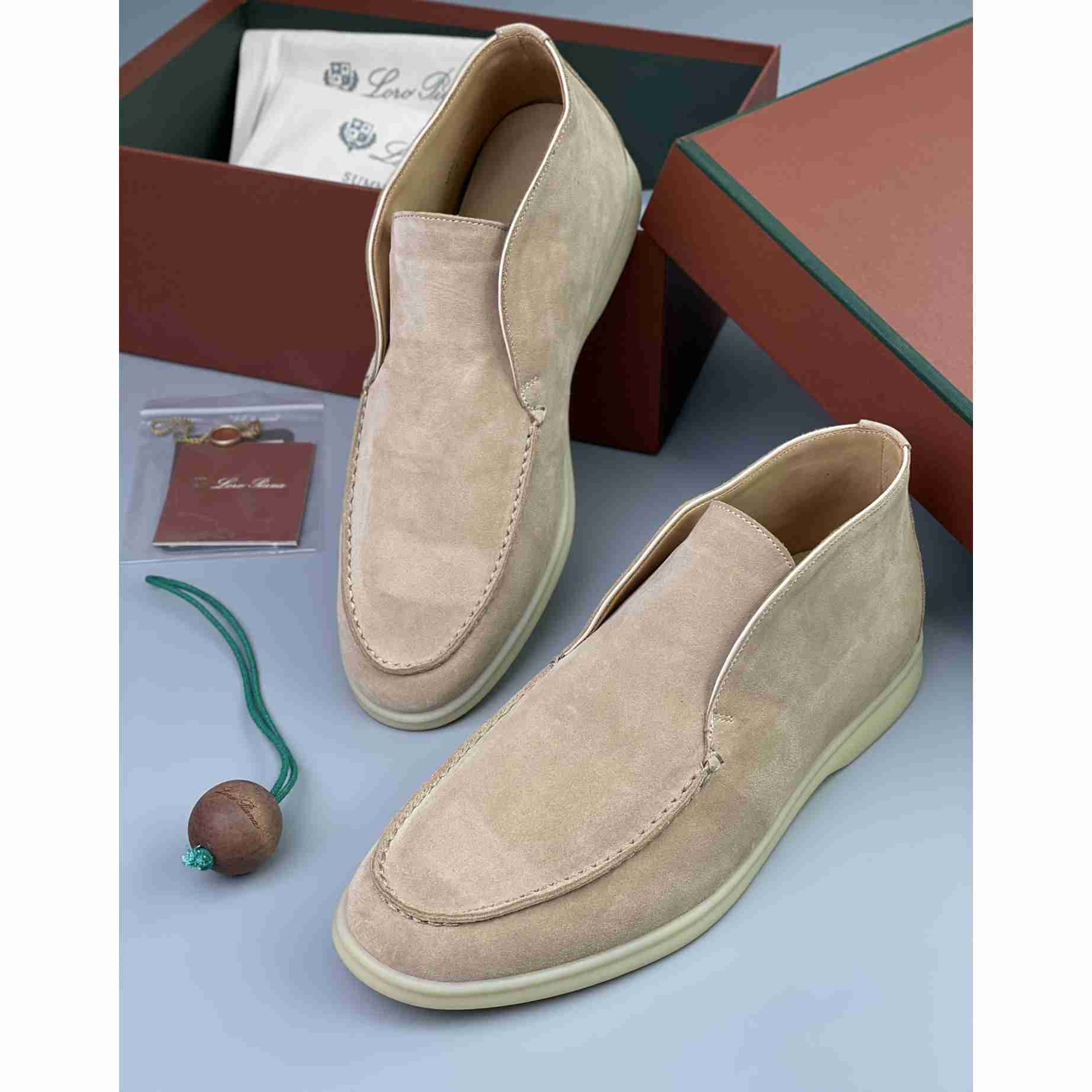 Loro Piana White Sole Summer Walk Loafers - 