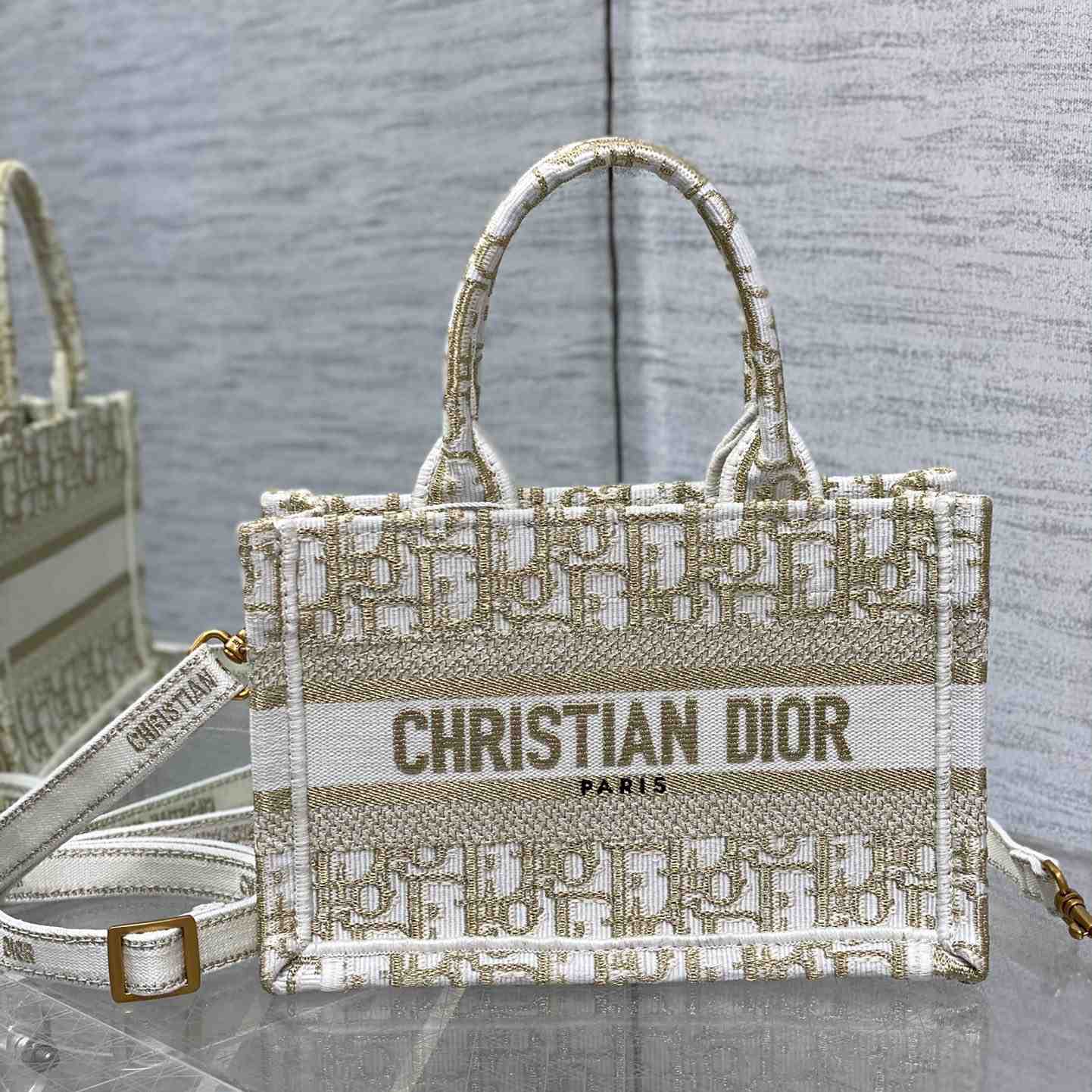 Dior Mini Dior Book Tote With Strap - 