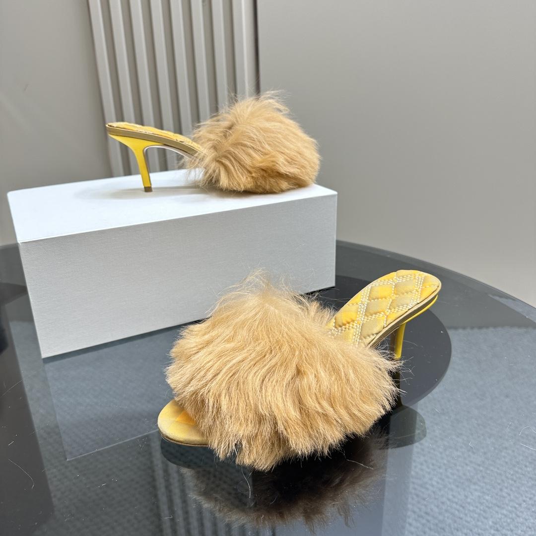 Burberry Shearling Minnie Mules - 