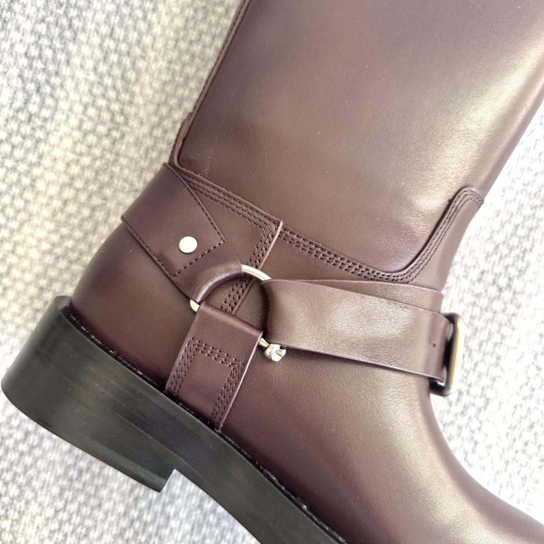 Burberry Leather Saddle Low Boots - 