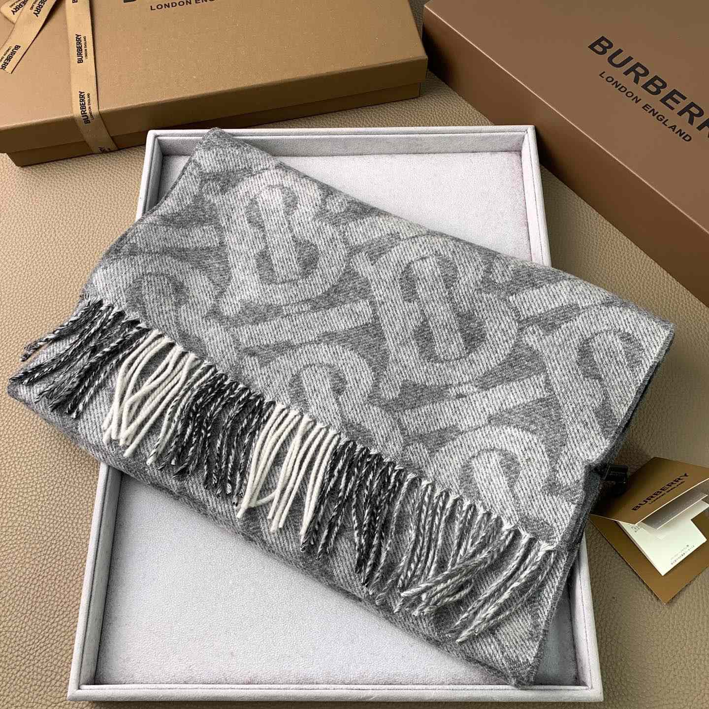 Burberry Check Cashmere Reversible Scarf - 