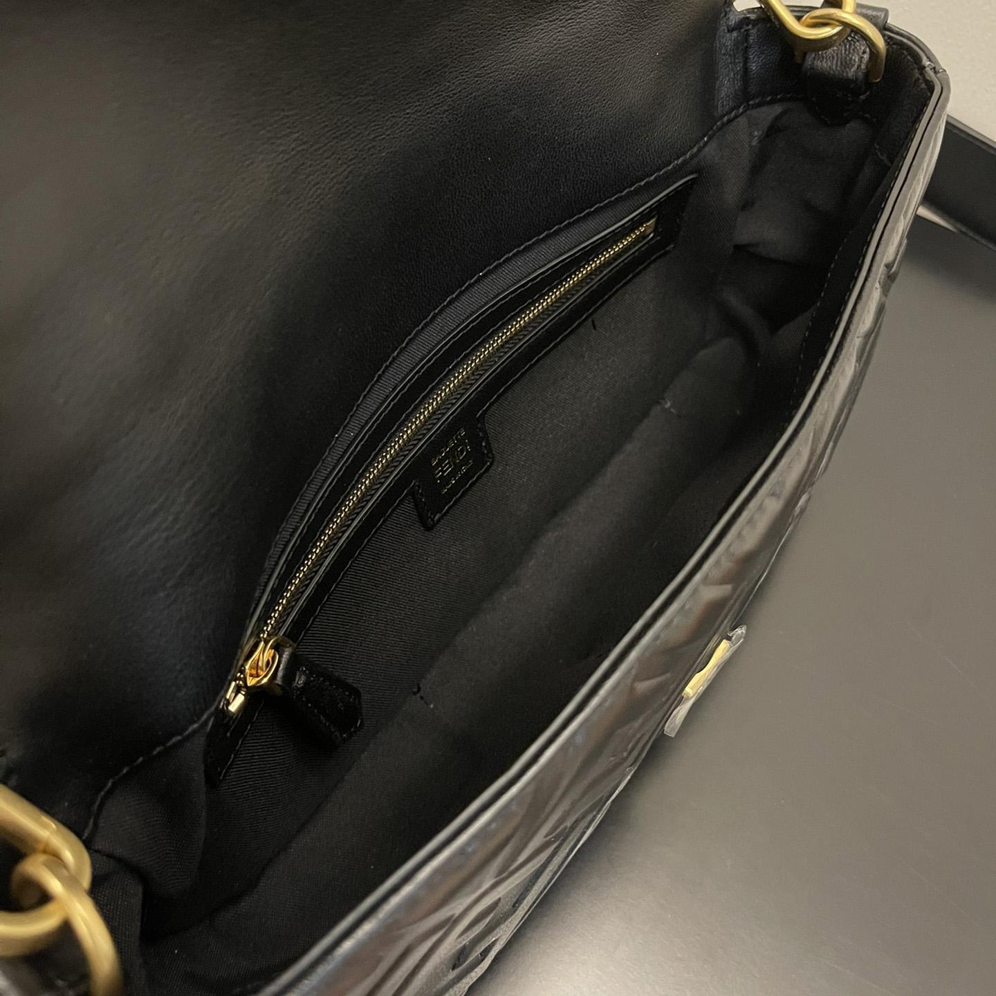 Fendi Baguette Black Leather Bag - 