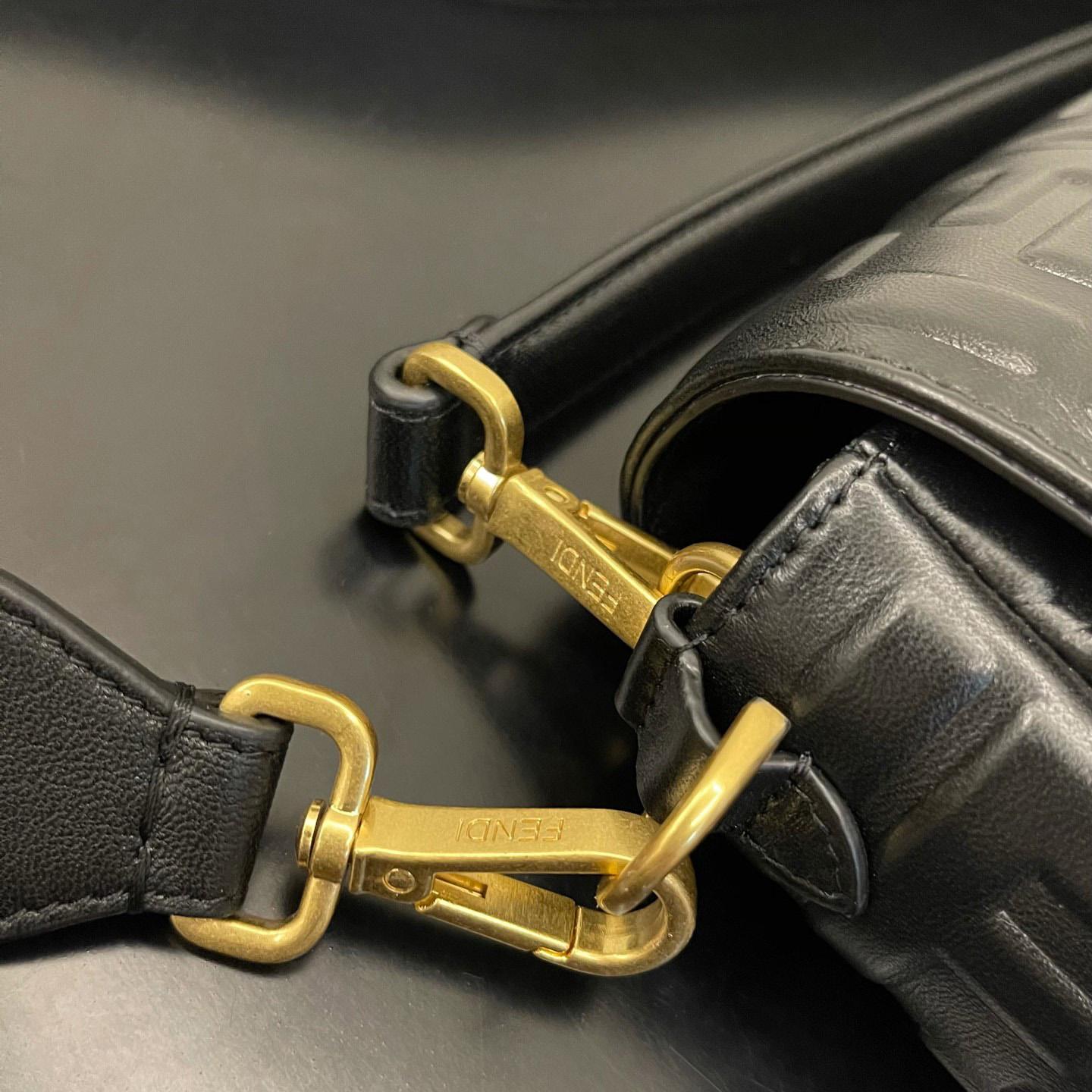 Fendi Baguette Black Leather Bag - 
