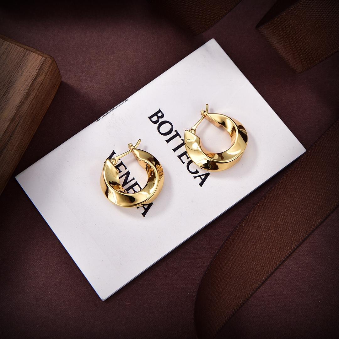Bottega Veneta Twist Hoop Earrings - 