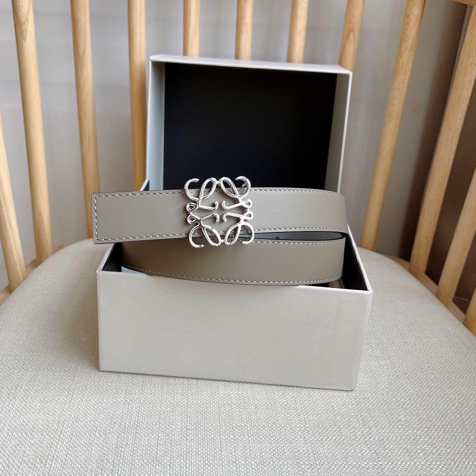 Loewe Reversible Anagram Belt In Smooth Calfskin - 