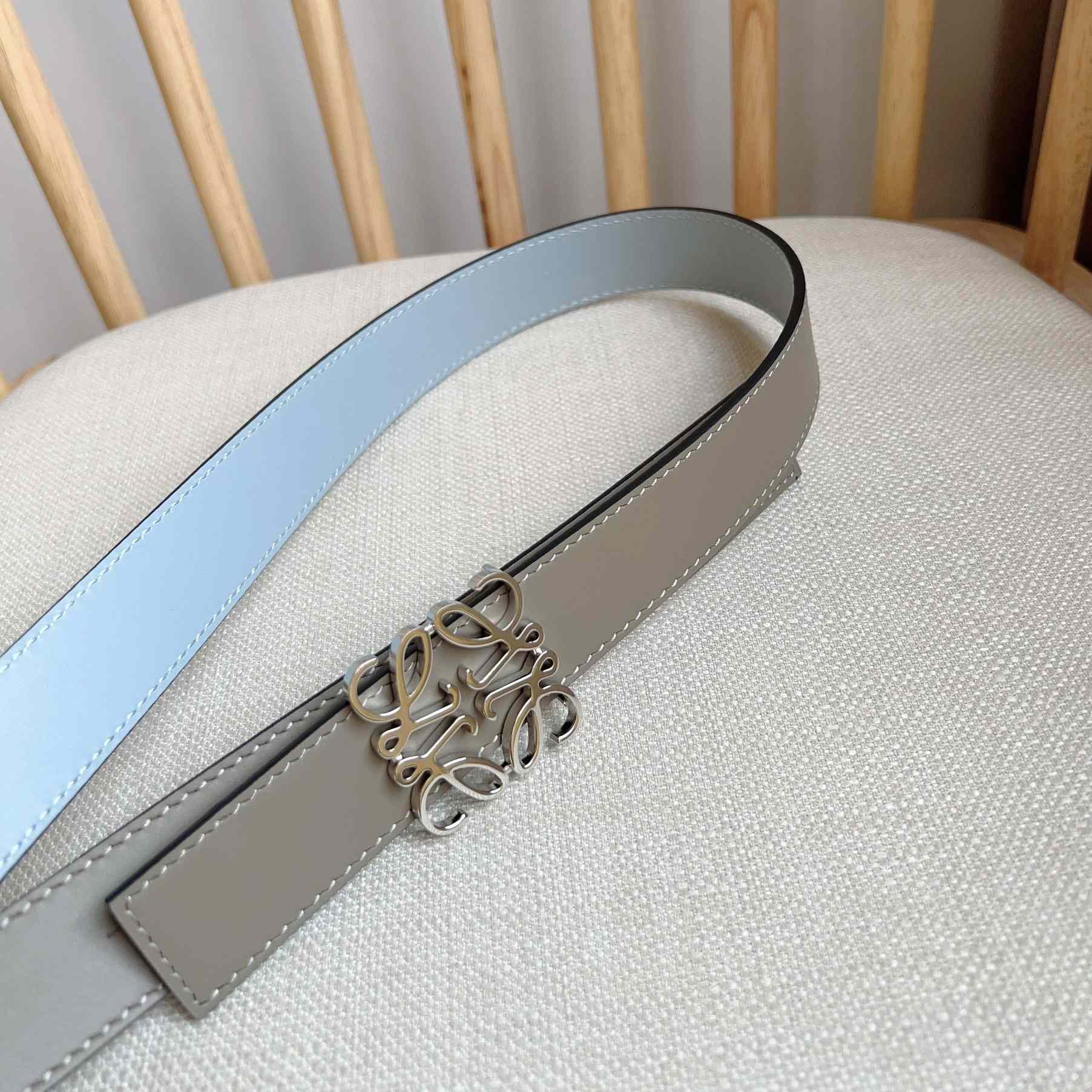 Loewe Reversible Anagram Belt In Smooth Calfskin - 