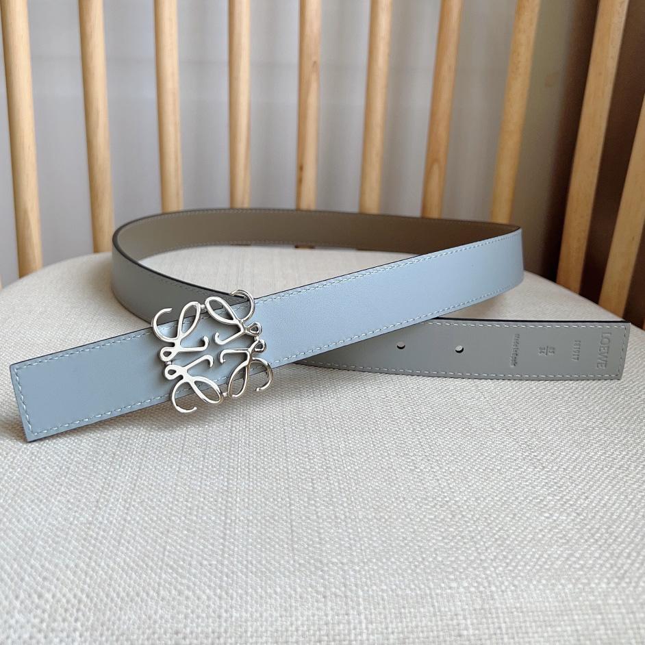 Loewe Reversible Anagram Belt In Smooth Calfskin - 