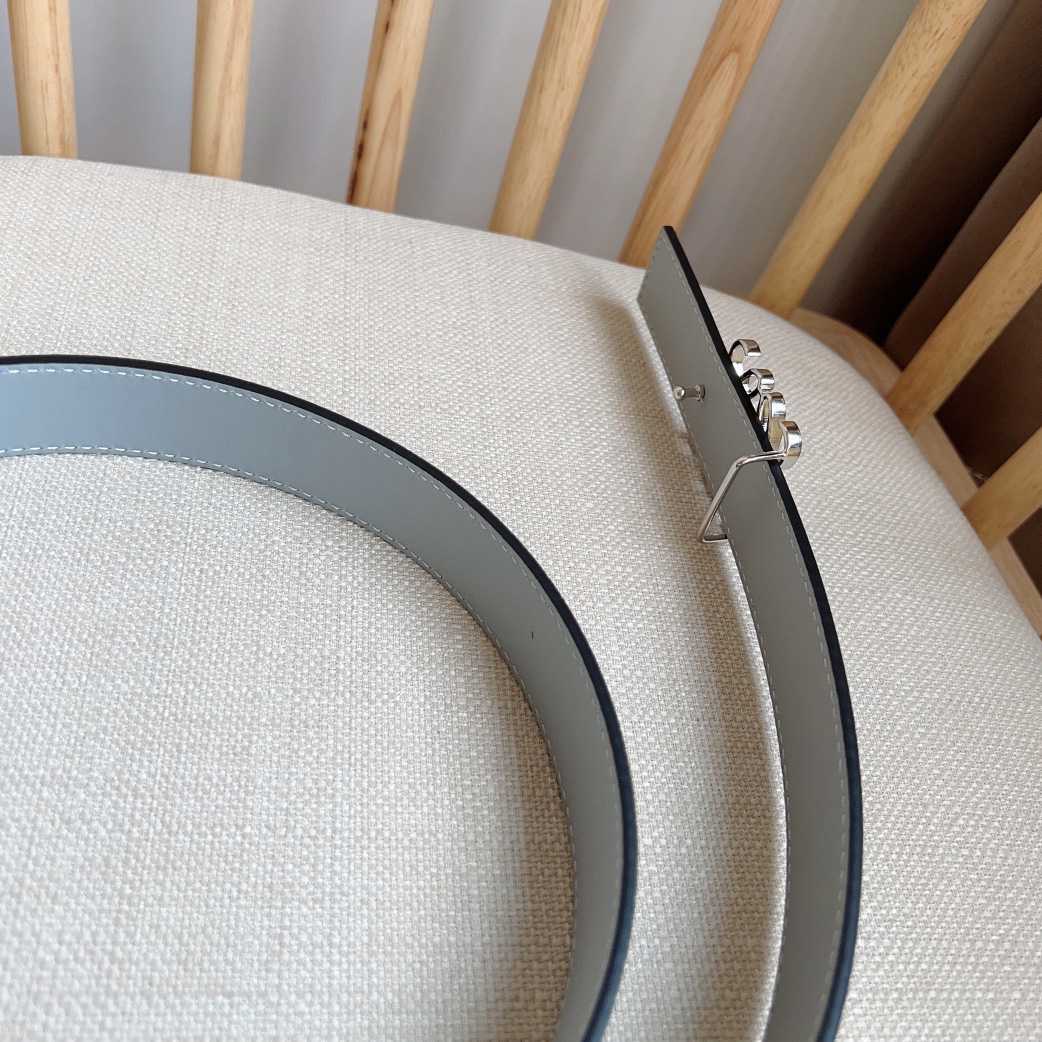 Loewe Reversible Anagram Belt In Smooth Calfskin - 