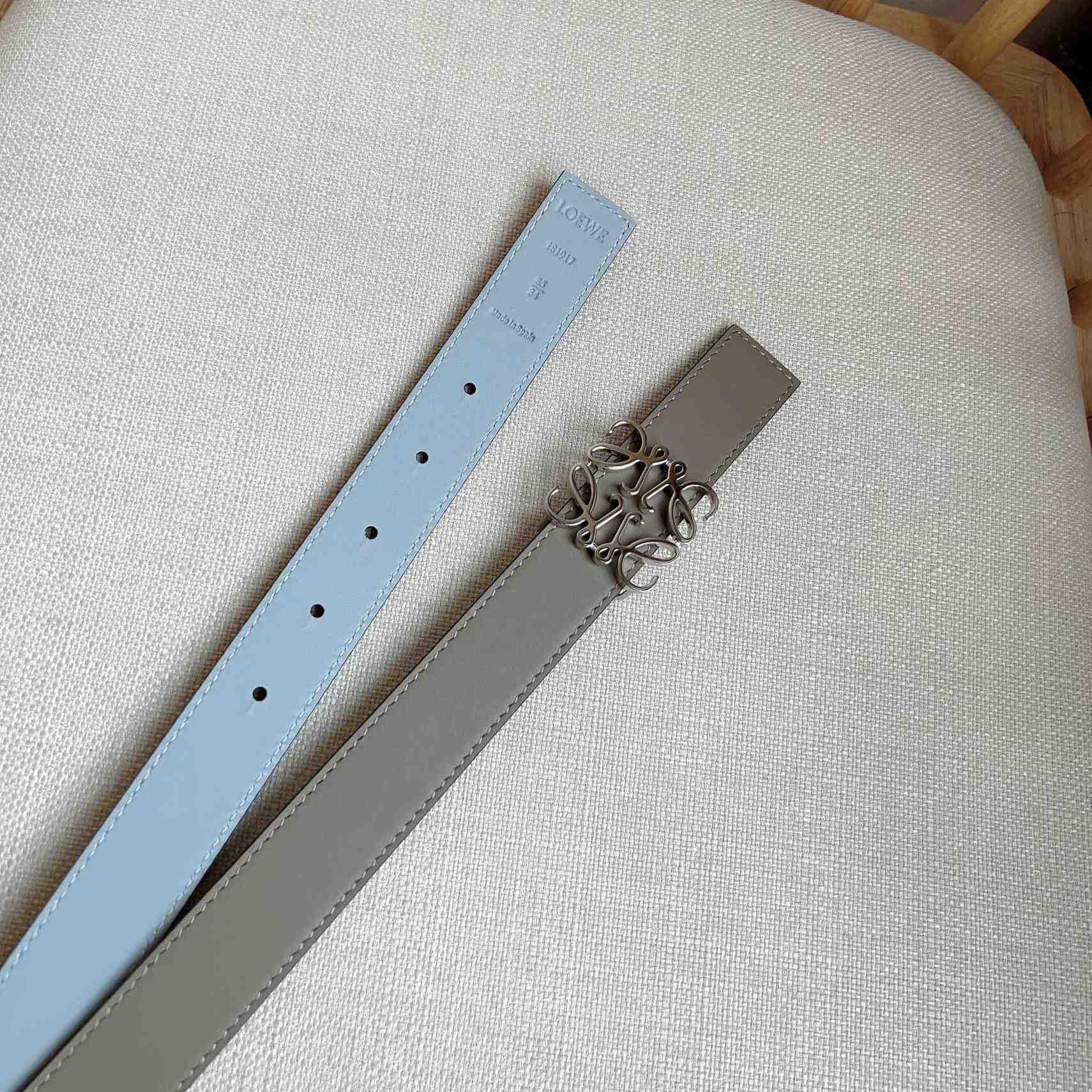 Loewe Reversible Anagram Belt In Smooth Calfskin - 