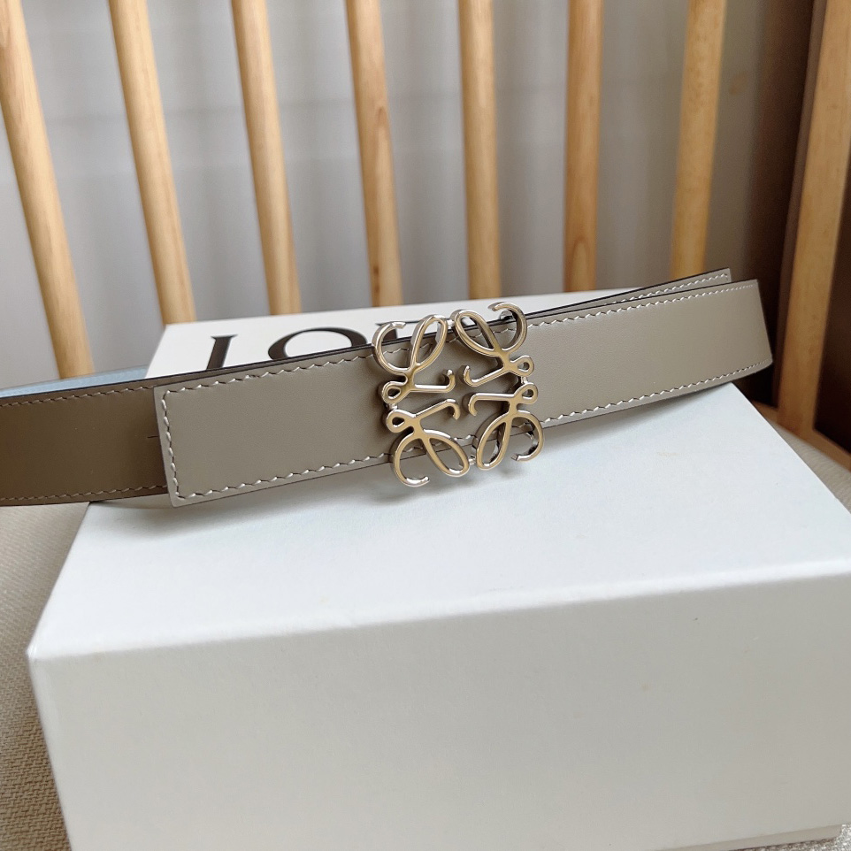 Loewe Reversible Anagram Belt In Smooth Calfskin - 