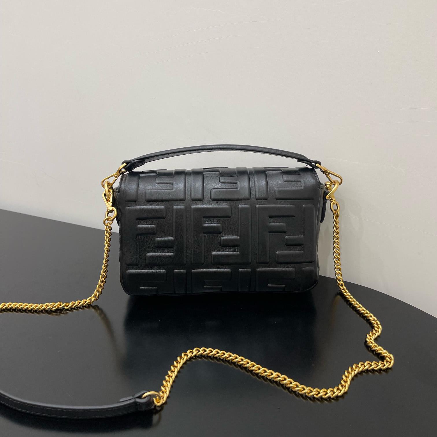 Fendi Baguette Black Leather Bag - 