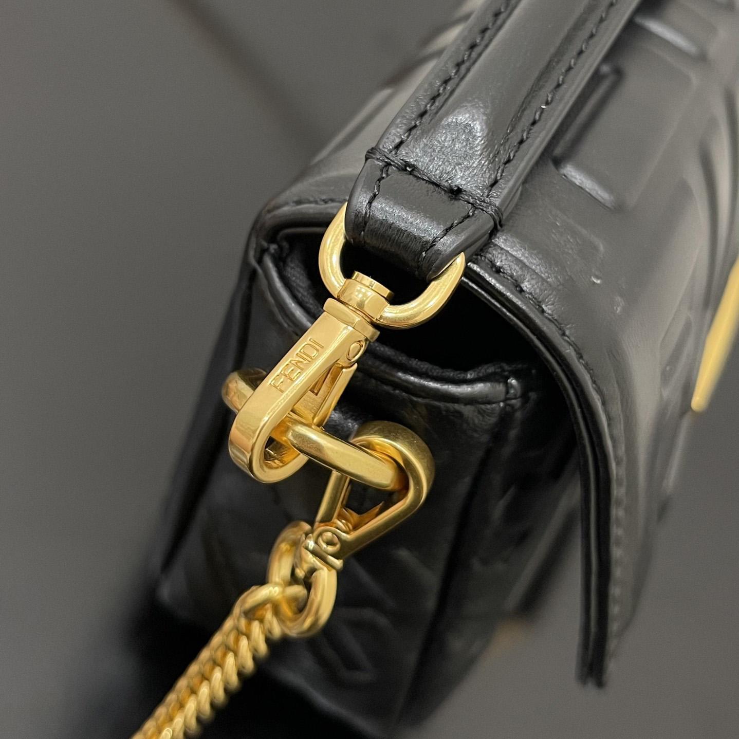 Fendi Baguette Black Leather Bag - 