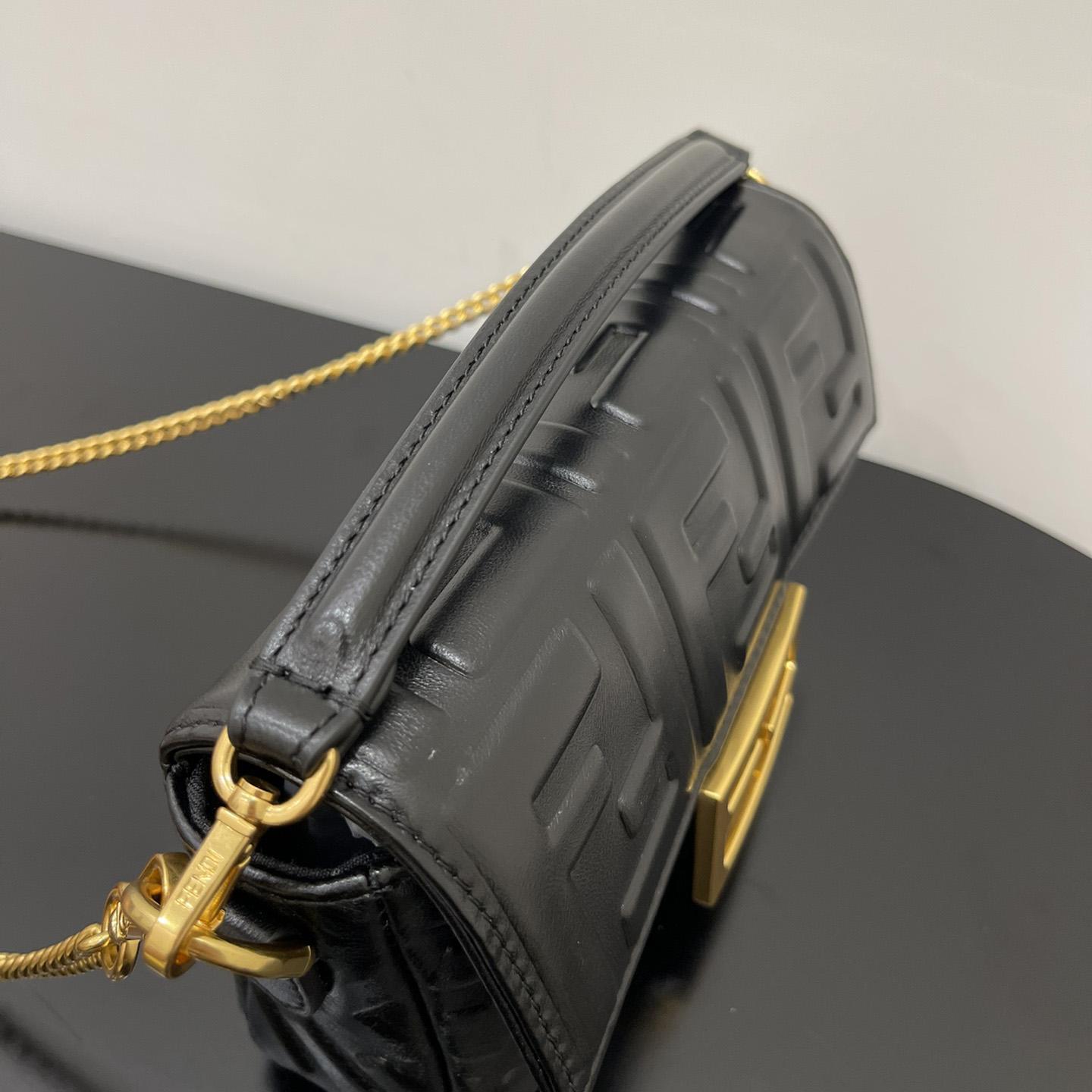 Fendi Baguette Black Leather Bag - 