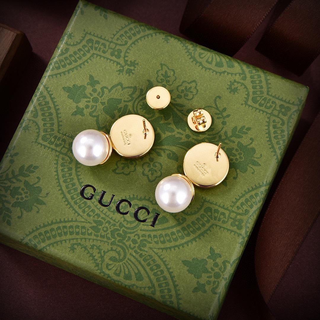 Gucci Blondie Pearl Drop Earrings - 