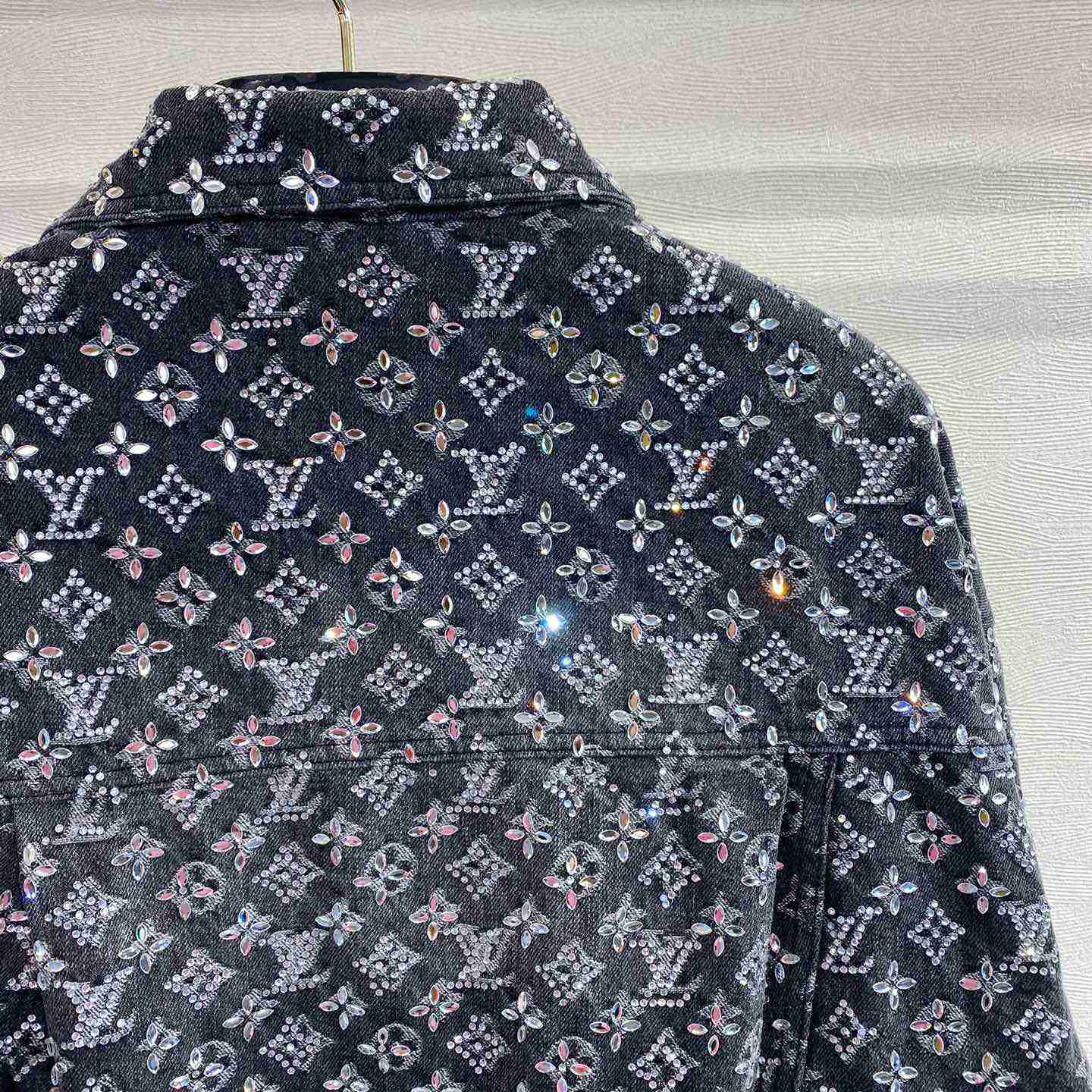 Louis Vuitton Embroidered Monogram Denim Overshirt    1ABY8X - 