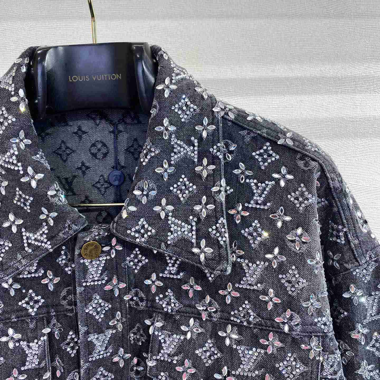 Louis Vuitton Embroidered Monogram Denim Overshirt    1ABY8X - 