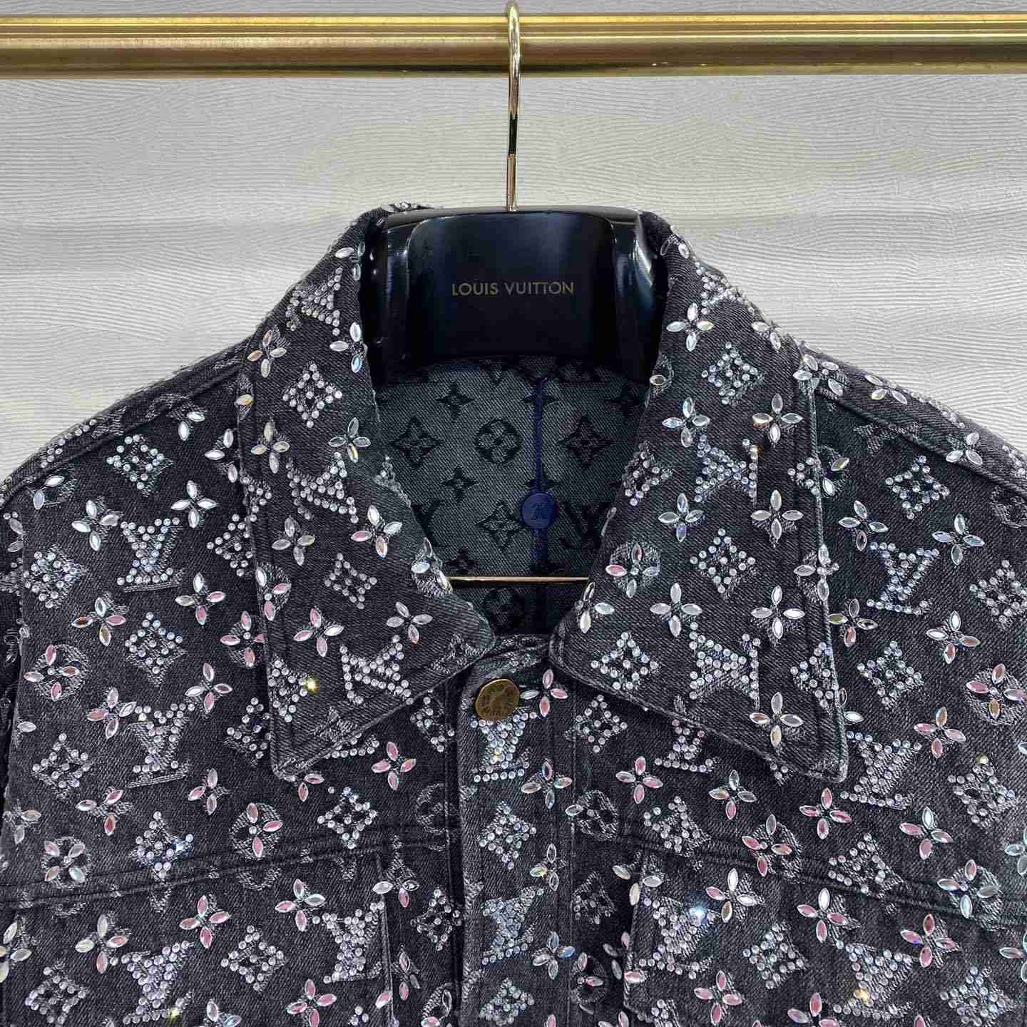 Louis Vuitton Embroidered Monogram Denim Overshirt    1ABY8X - 