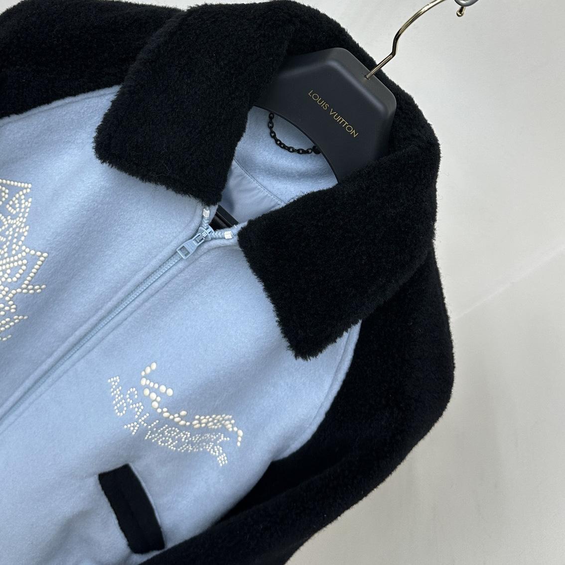 Louis Vuitton Shearling Wool Varsity Blouson    1AFAJE - 
