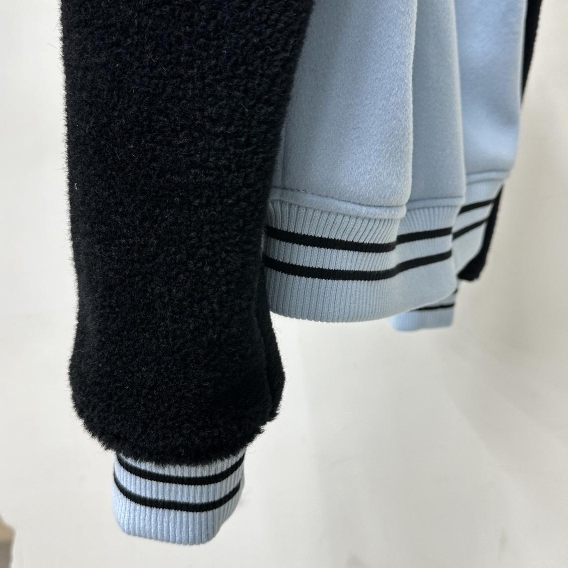 Louis Vuitton Shearling Wool Varsity Blouson    1AFAJE - 
