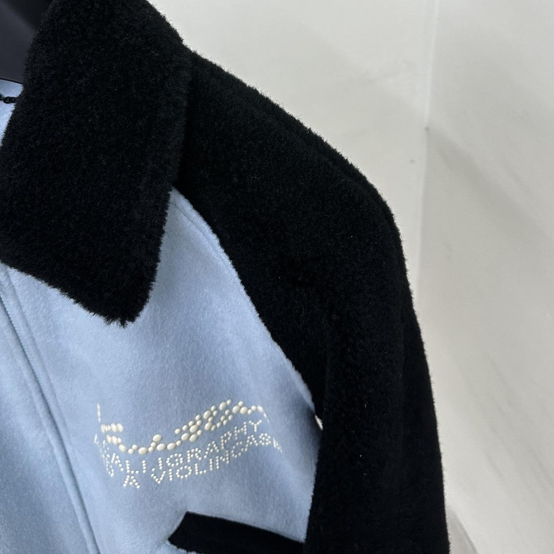 Louis Vuitton Shearling Wool Varsity Blouson    1AFAJE - 