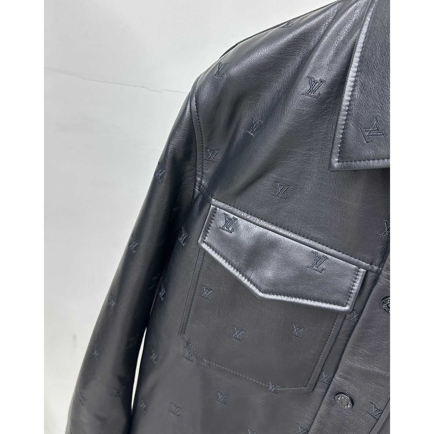 Louis Vuitton Embroidered Leather Signature Overshirt     1AFIOJ - 