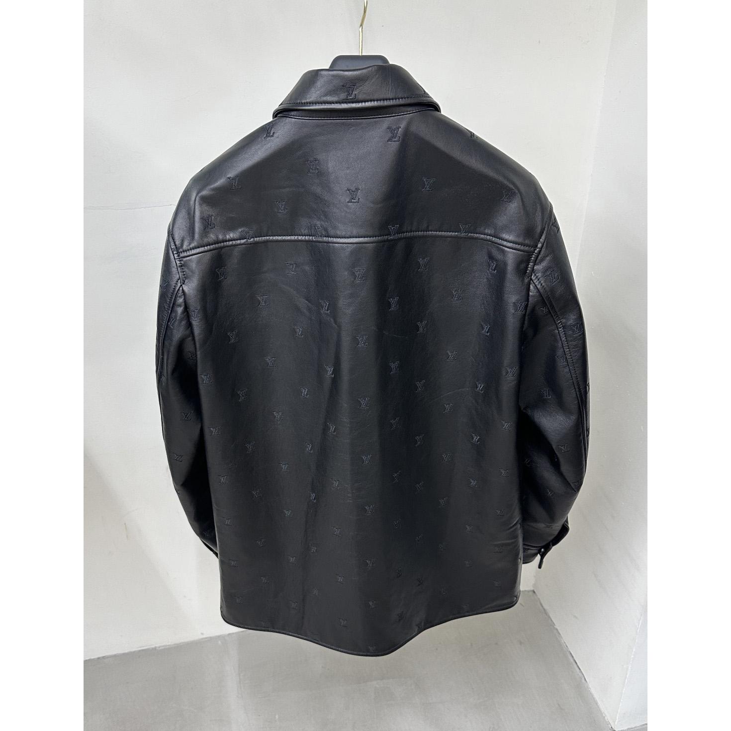 Louis Vuitton Embroidered Leather Signature Overshirt     1AFIOJ - 