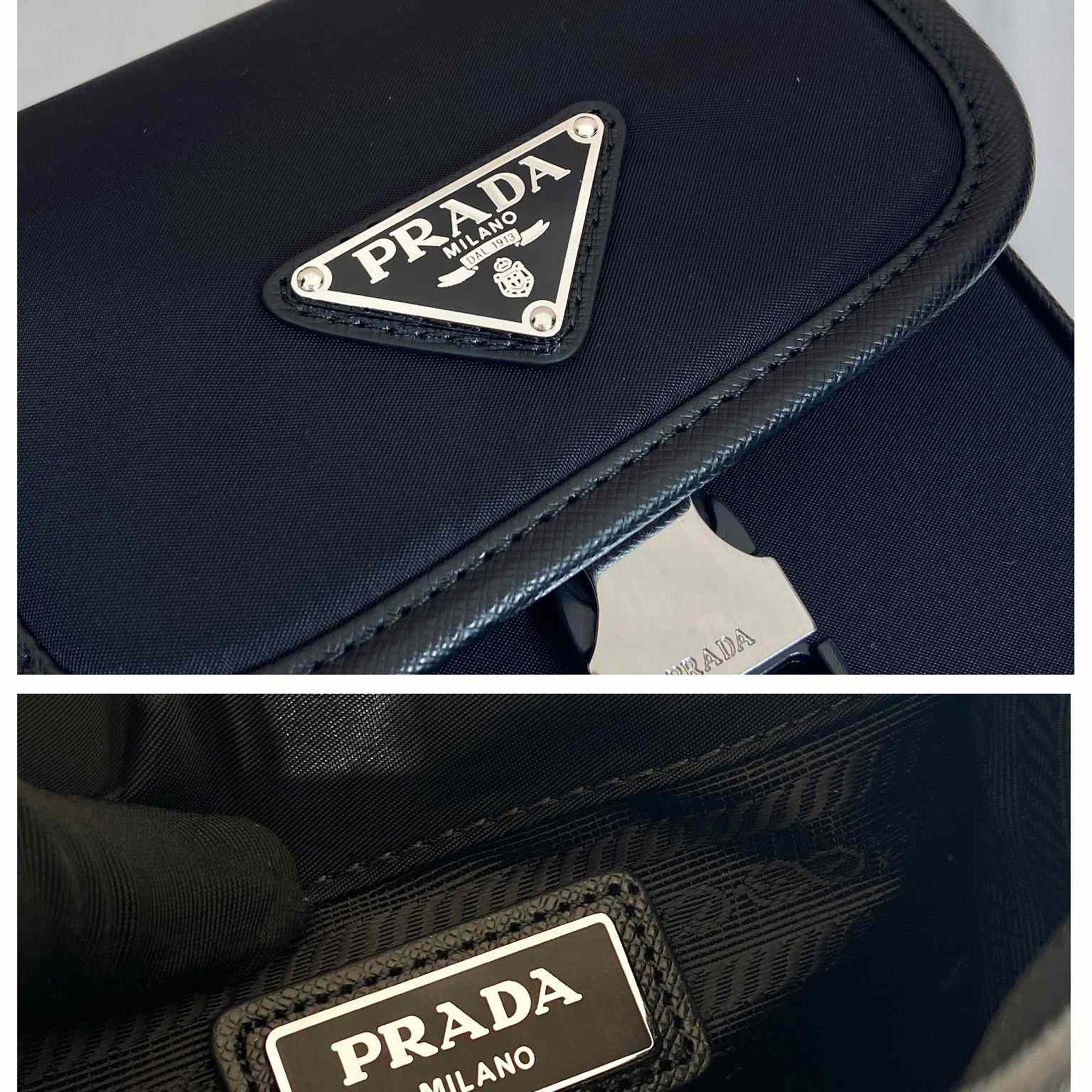Prada Re-Nylon And Saffiano Leather Shoulder Bag - 