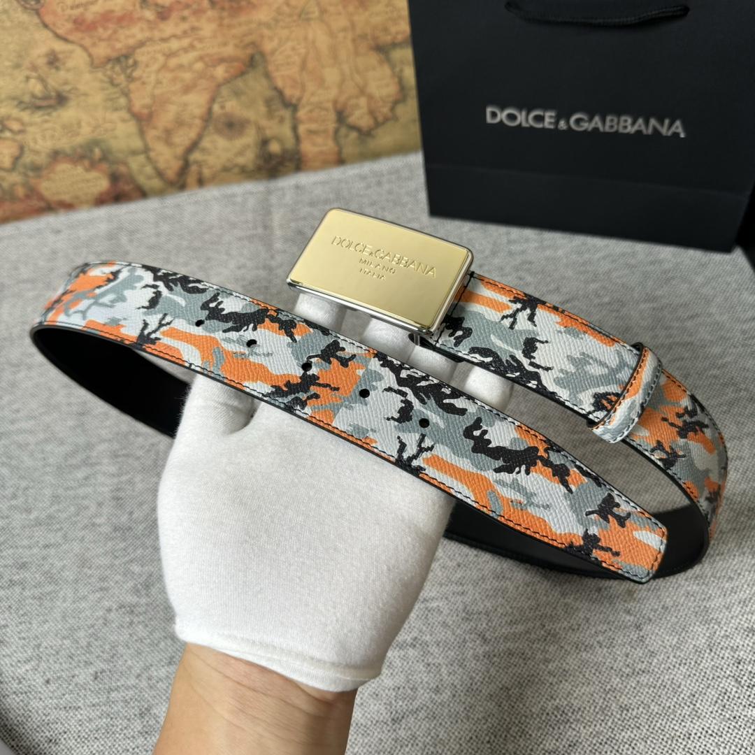 Dolce & Gabbana Camouflage-print Leather Belt - 