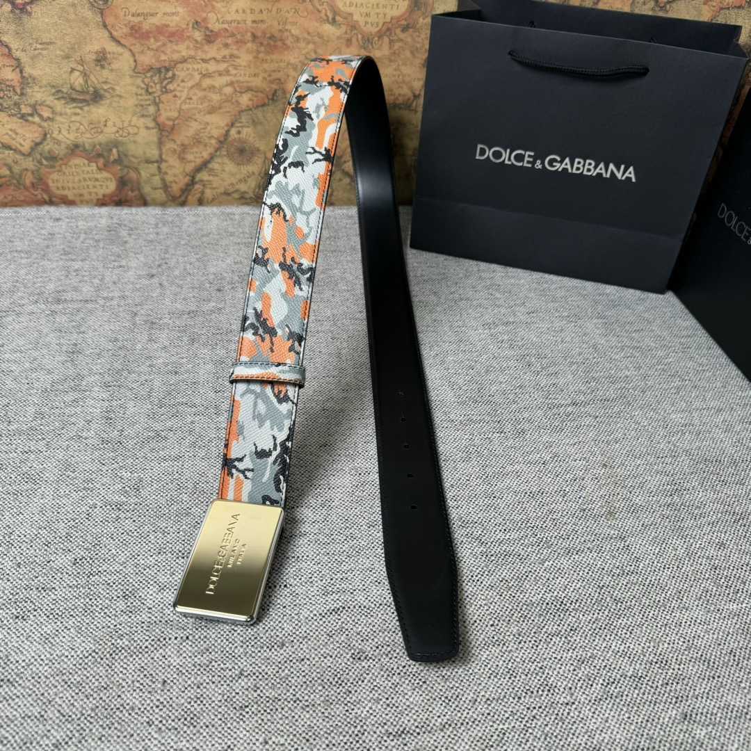 Dolce & Gabbana Camouflage-print Leather Belt - 