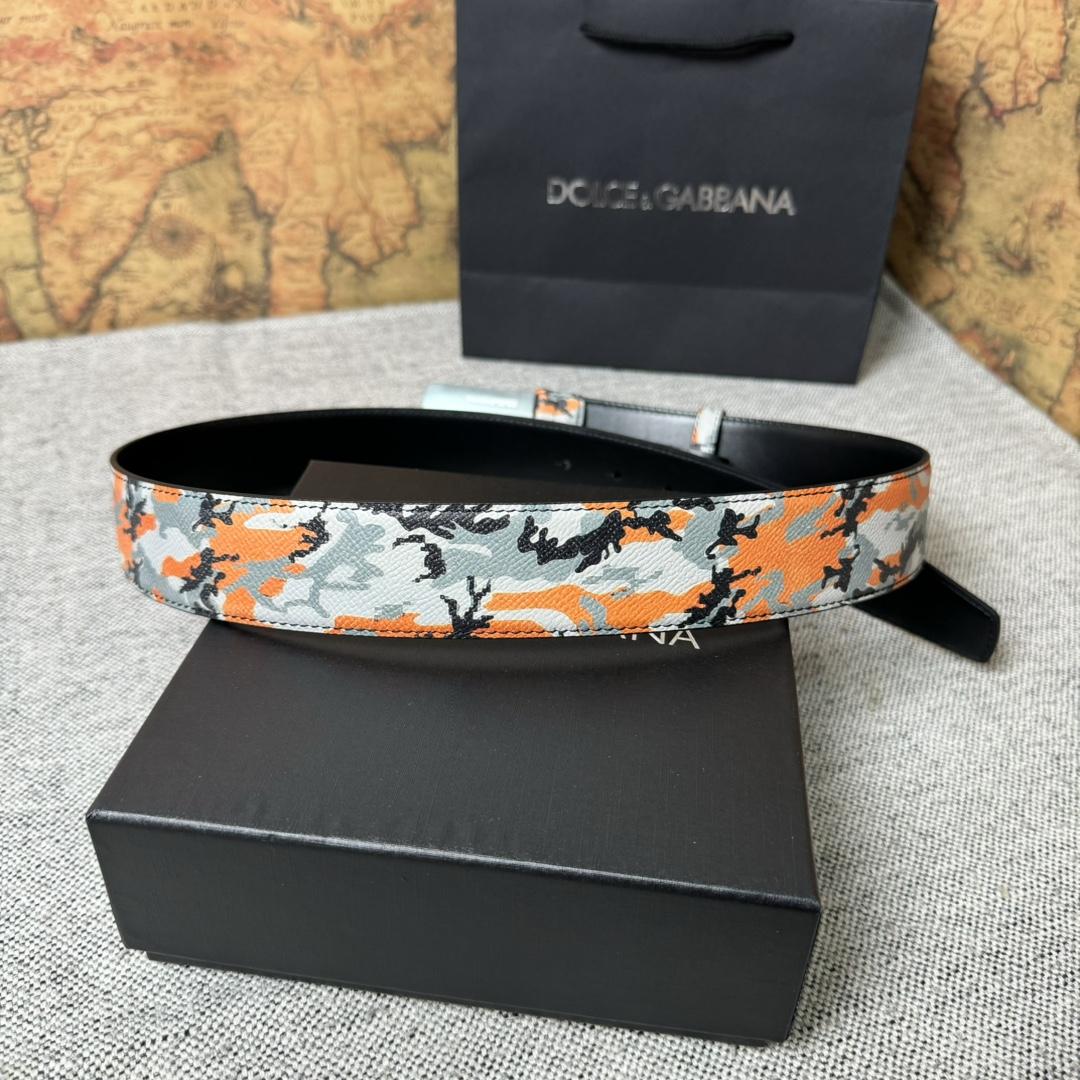 Dolce & Gabbana Camouflage-print Leather Belt - 