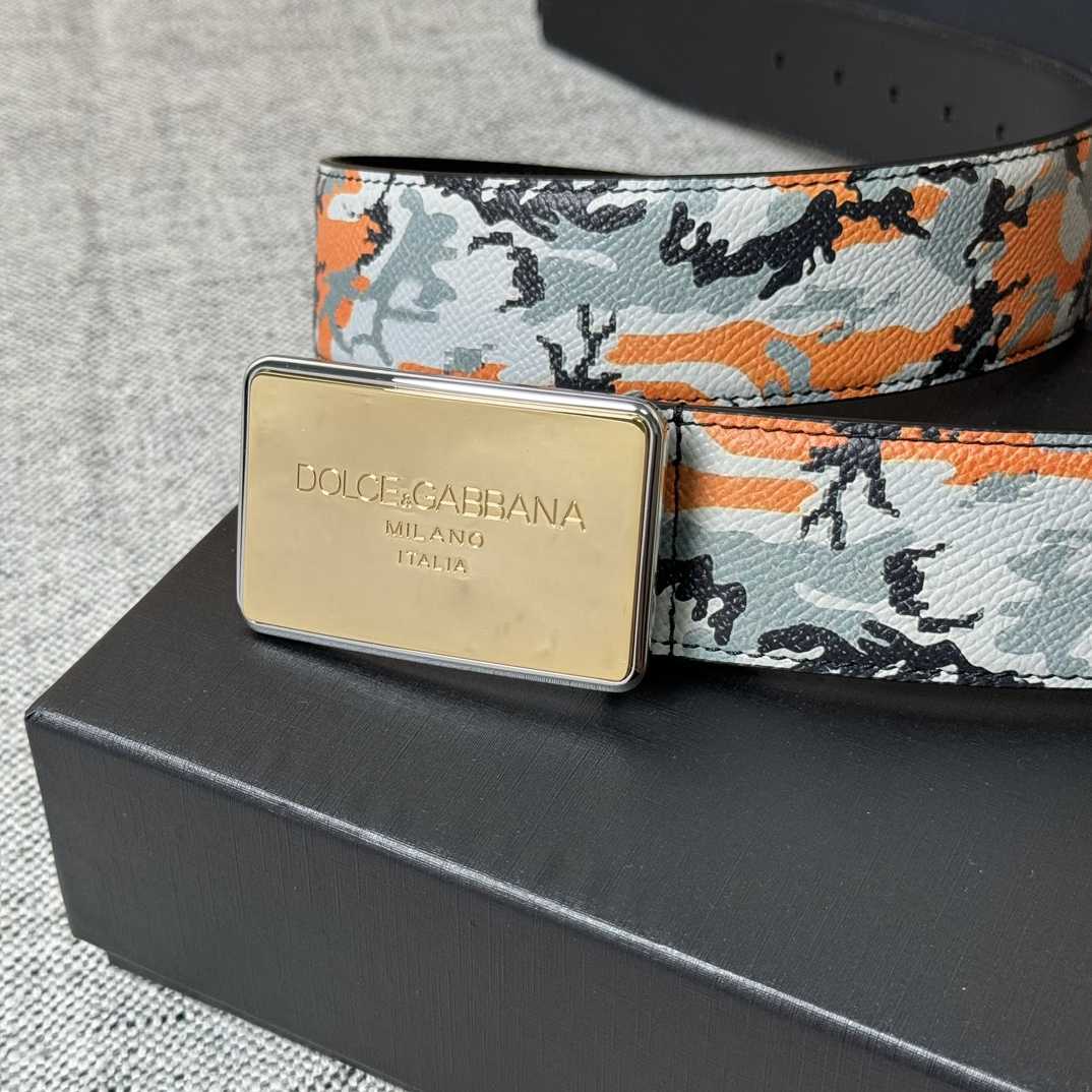 Dolce & Gabbana Camouflage-print Leather Belt - 