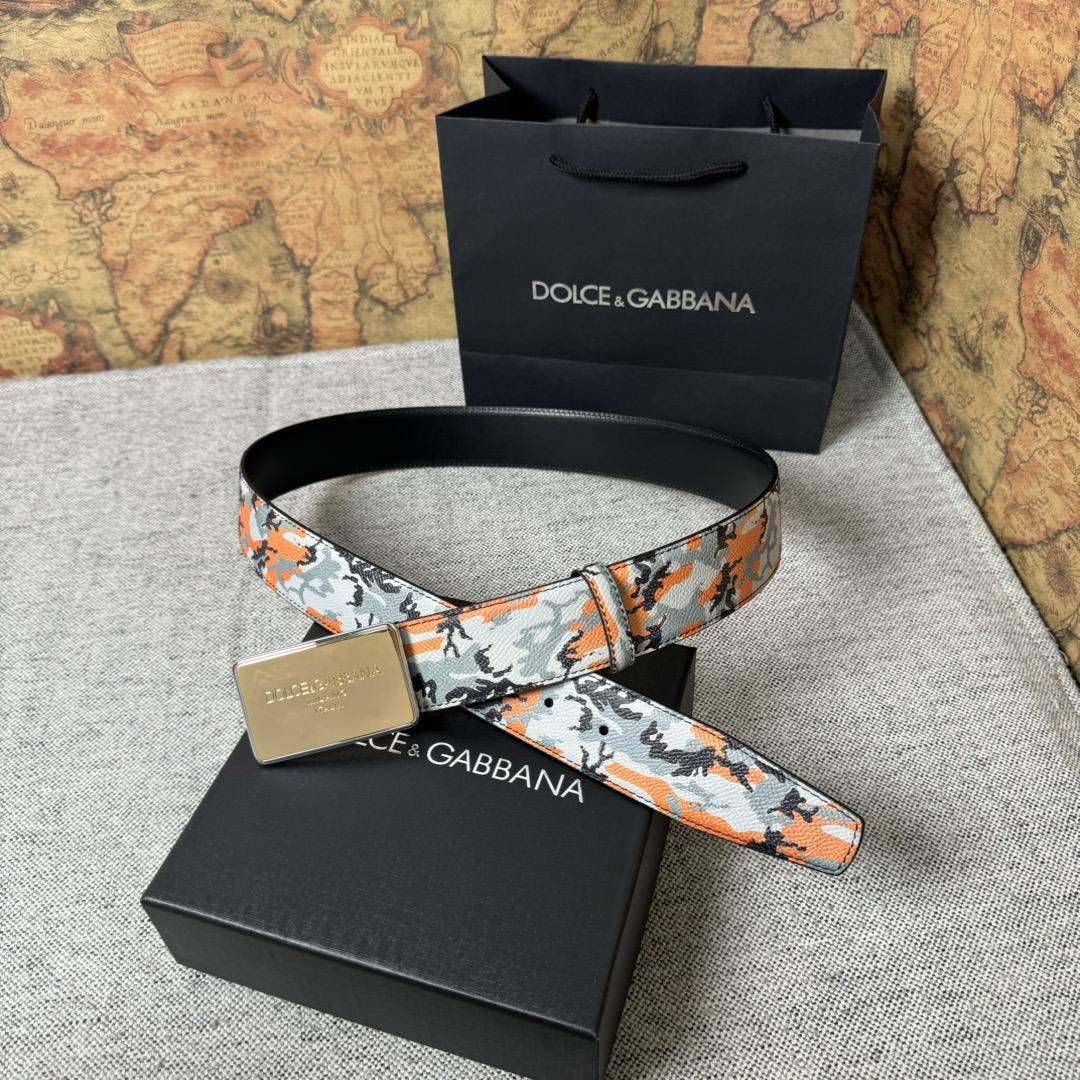 Dolce & Gabbana Camouflage-print Leather Belt - 