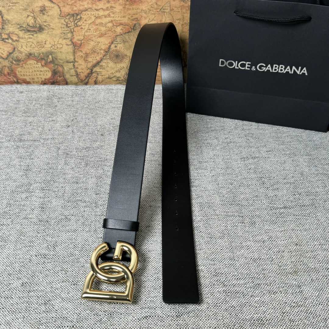 Dolce & Gabbana DG Logo-buckle Leather Belt   40mm - 