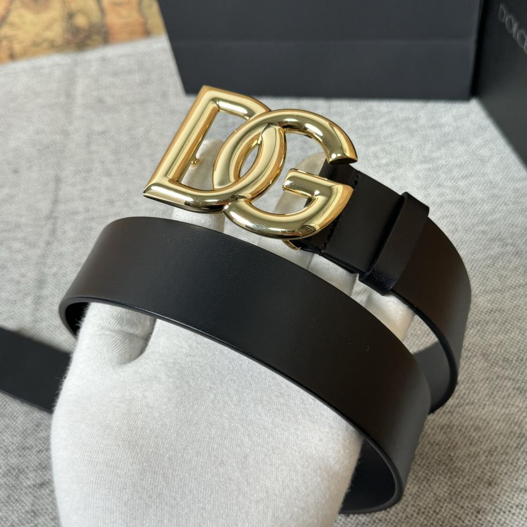 Dolce & Gabbana DG Logo-buckle Leather Belt   40mm - 