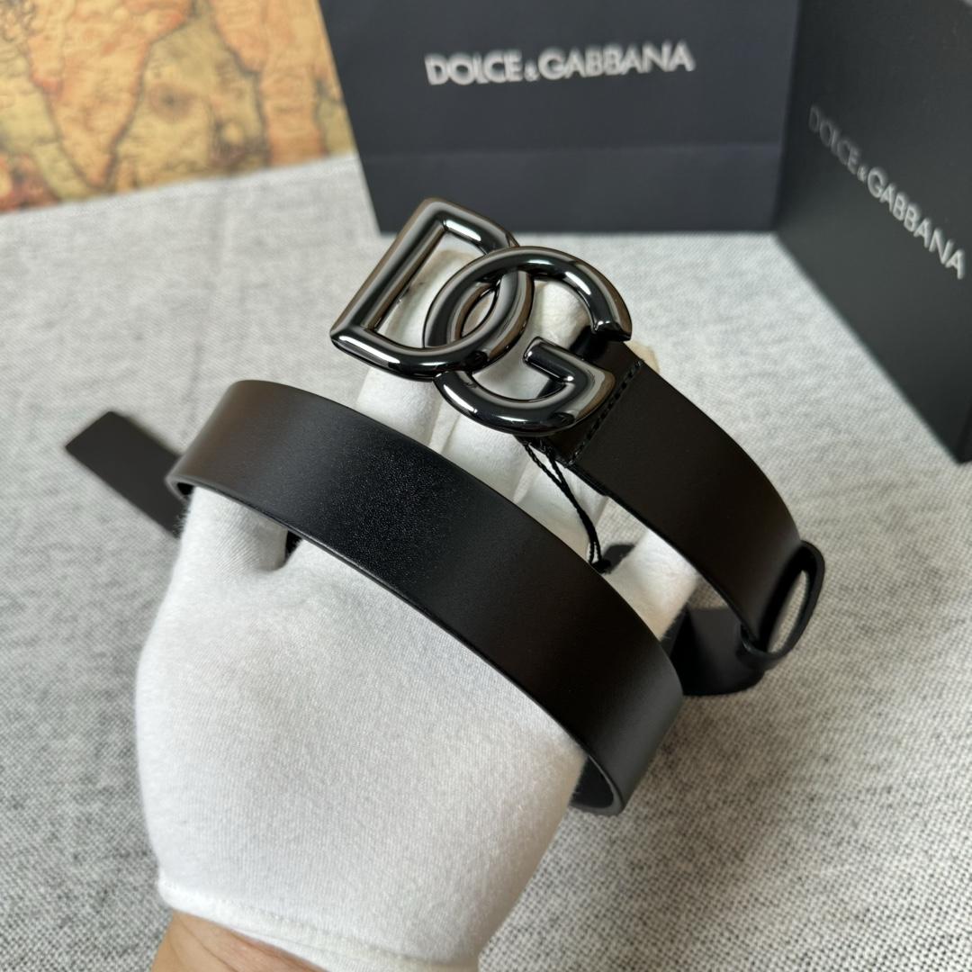 Dolce & Gabbana DG Logo-buckle Leather Belt   35mm - 
