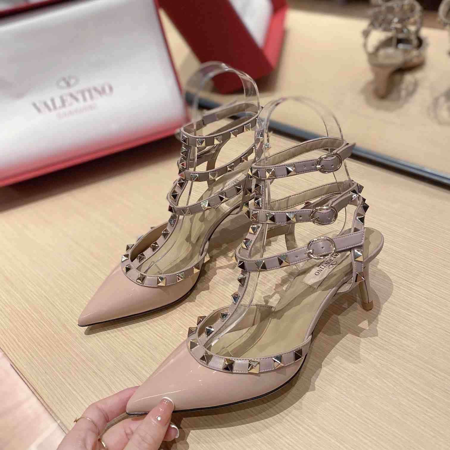 Valenti Garavani Rockstud 65mm Caged Pumps - 