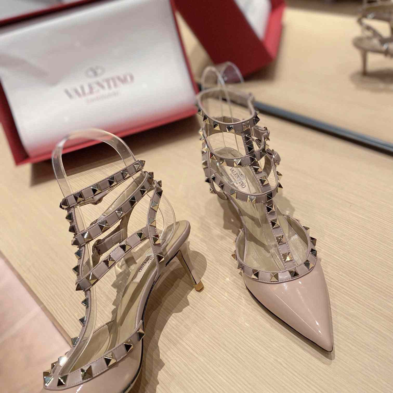 Valenti Garavani Rockstud 65mm Caged Pumps - 