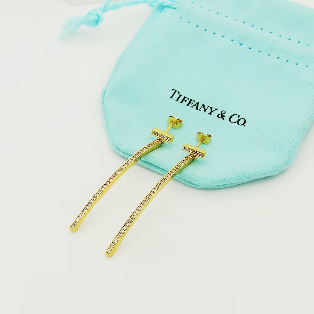 Tiffany & Co. Diamond Bar Earrings - 