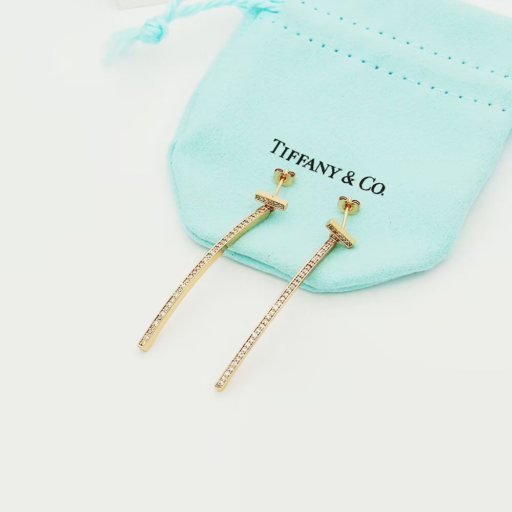 Tiffany & Co. Diamond Bar Earrings - 
