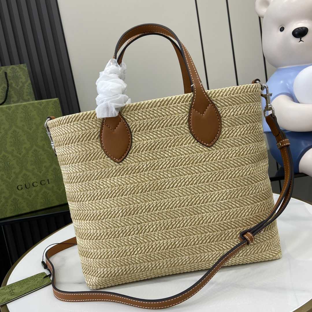 Gucci Small Straw-effect Tote  - 