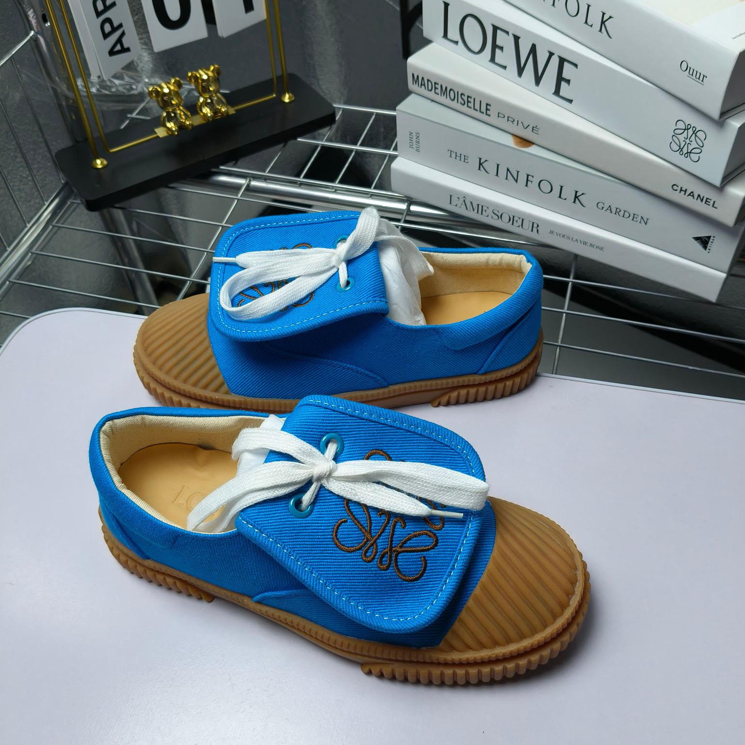 Loewe x Paula’s Ibiza Denim Flap Sneakers - 