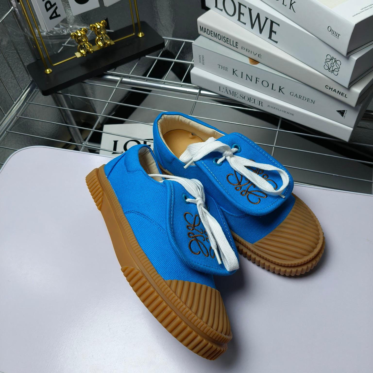 Loewe x Paula’s Ibiza Denim Flap Sneakers - 