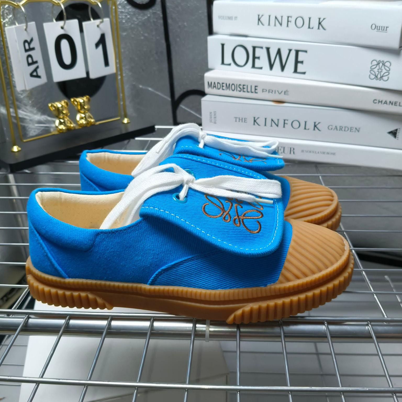Loewe x Paula’s Ibiza Denim Flap Sneakers - 