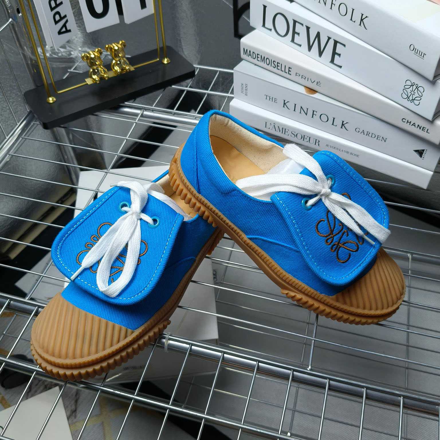 Loewe x Paula’s Ibiza Denim Flap Sneakers - 