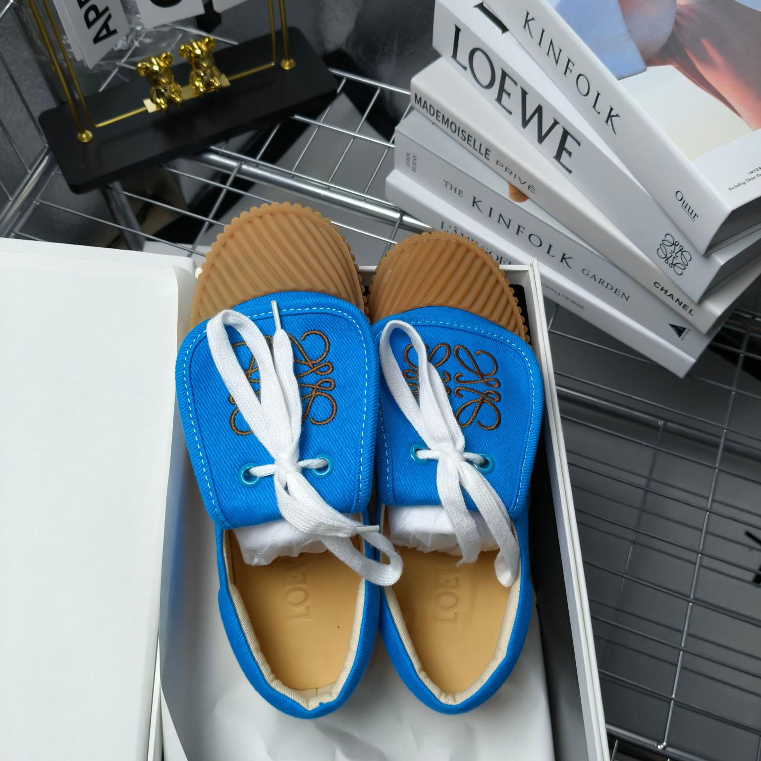 Loewe x Paula’s Ibiza Denim Flap Sneakers - 