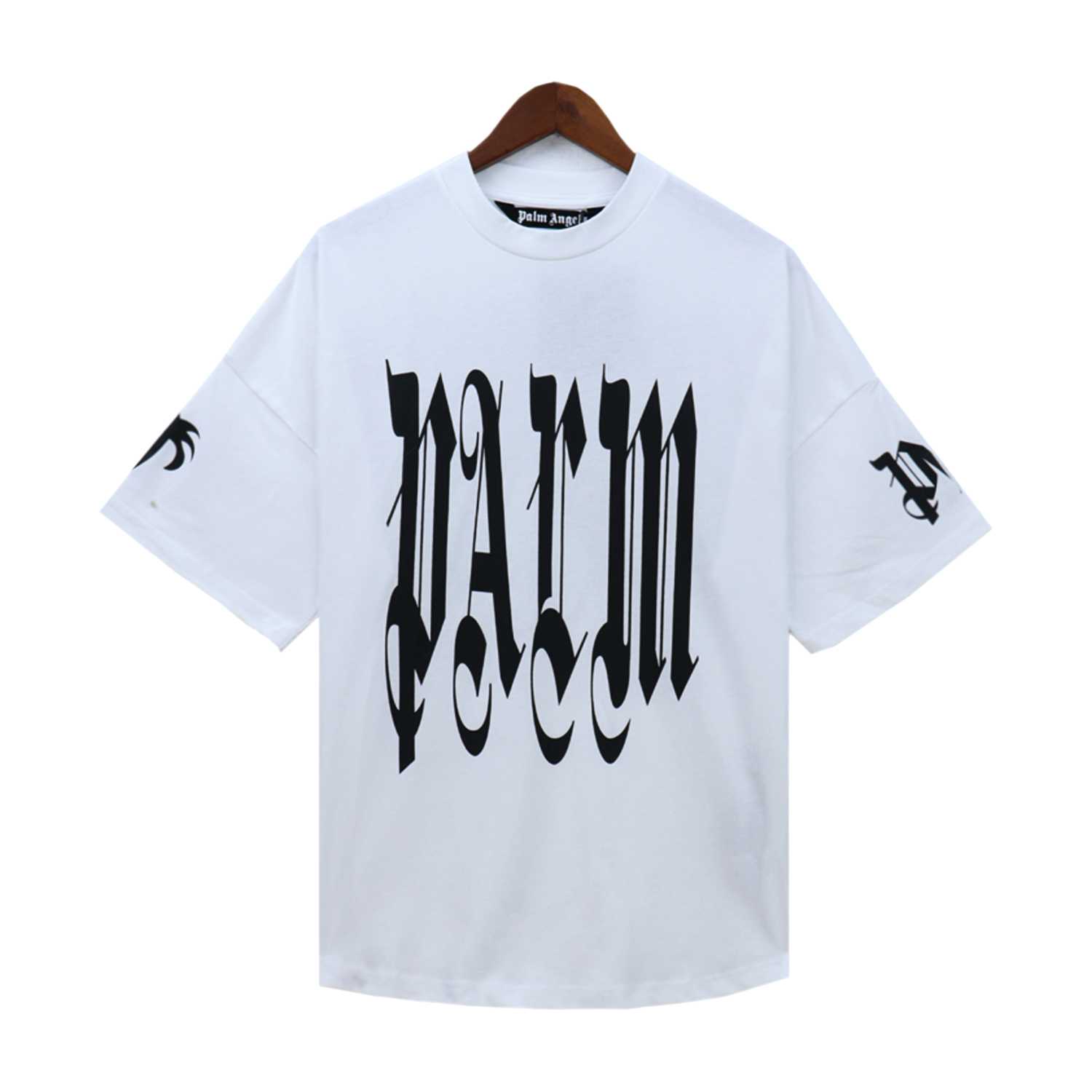 Palm Angels Gothic Logo Over T-Shirt White - 